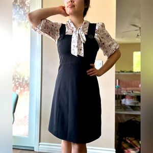 Black pinafore dress